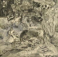 Der Tod des Pepe Illo 2<br />Kupferstich und Kaltnadel<br />20 x 20 cm<br />1998