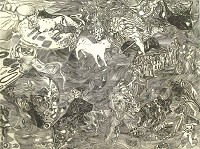 Los toros de Burdeos<br />Kupferstich<br />30 x 40 cm<br />1998