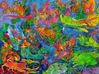 L'amour est dans le champs<br />&Ouml;l auf Leinwand<br />150 x 200 cm<br />2007