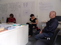 Leseraum mit Diagrammen von Gerhard Dirmoser, Performance Art Konferenz 2015,<br />Foto: &copy; Gerhard Dirmoser