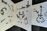 JAZZ M&Eacute;TAPHYSIQUE/ METAFIZIESE JAZZ , neunter Band aus dem Ensemble Paul van Ostaijen, Die Feste von Angst und Schmerz, K&uuml;nstlerbuch von Serge Chamchinov und Anne Arc, 2017<br />&copy; Serge Chamchinov, Anne Arc