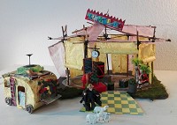 Zirkus PO<br />B&uuml;hnenbildmodell Ma&szlig;stab 1:20<br />Zirkuszelt f&uuml;r wechselnde Orte<br />Entwurf, nicht realisiert 2022